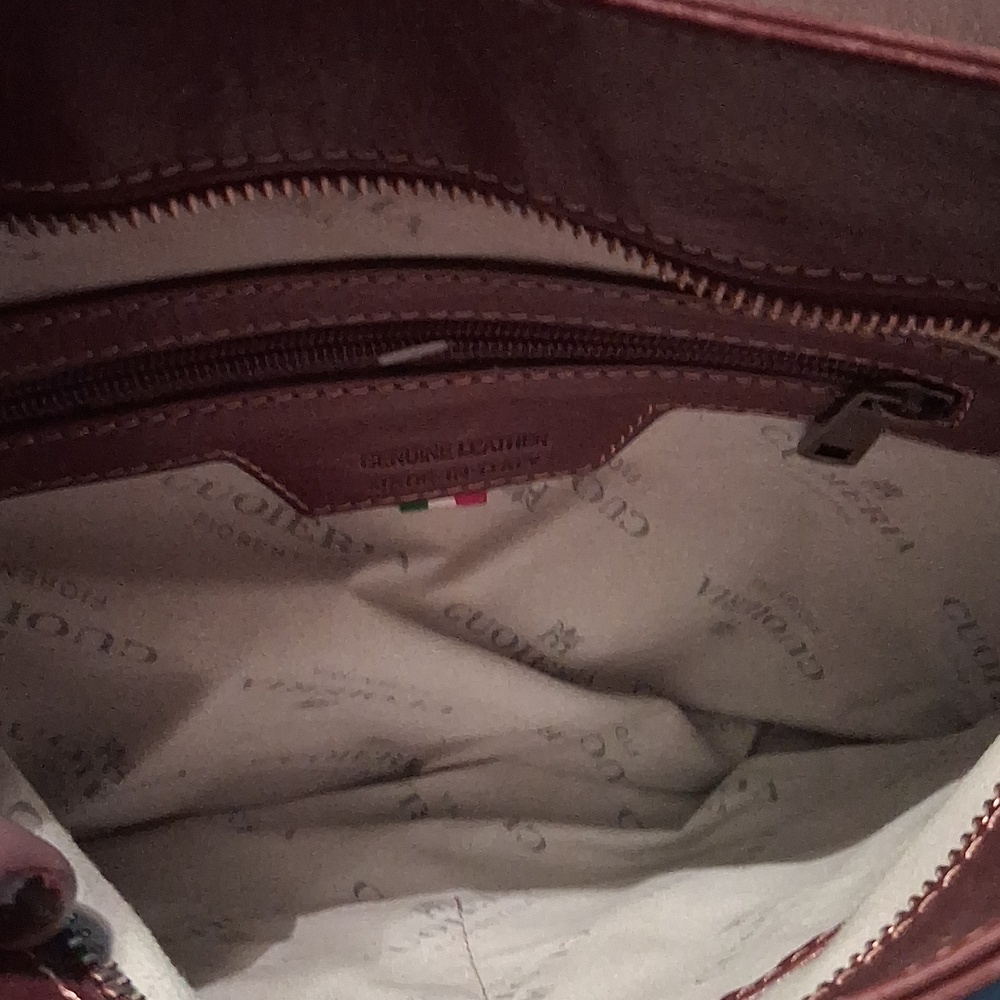 Cuoieria Fiorentina Clearence From $400 Brown Leather Messenger Bag - Picture 12 of 16